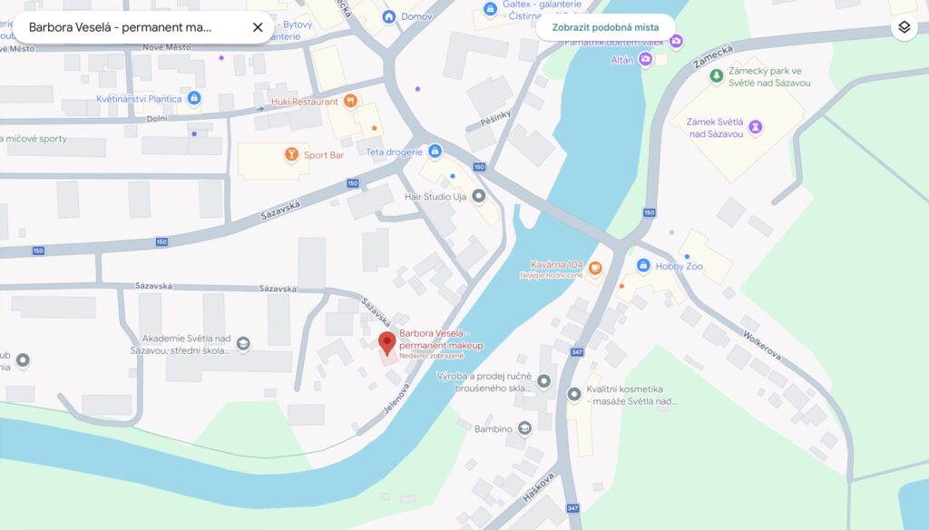 Mapa salonu, adresa